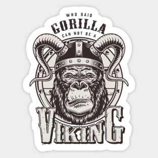 Gorilla Viking Sticker